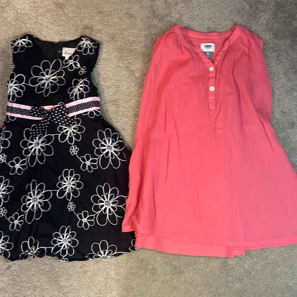 Summer Sleeveless Dresses Size 4 and 4T Set of 2 Little Girls Adorable